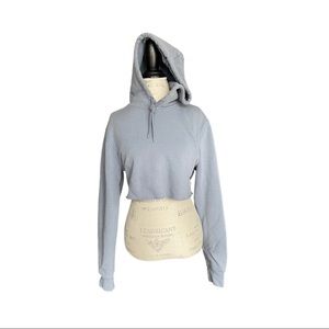 Divided Light Blue Cropped Hoodie